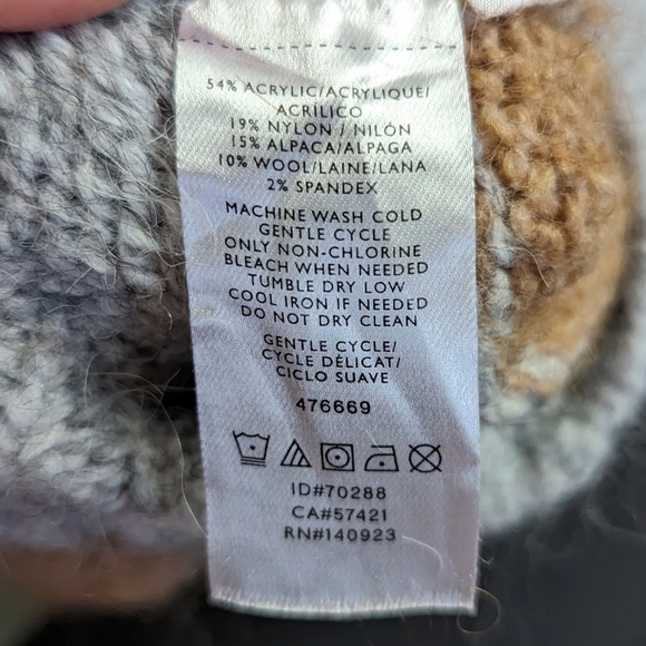 Lou & Grey Sweater Tan and Grey Striped Size M - Picture 5 of 7